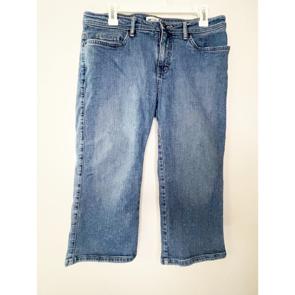 Lee Capri Jeans Women’s Lower on the Waist Cropped Denim Pants Size 12P - Picture 1 of 8